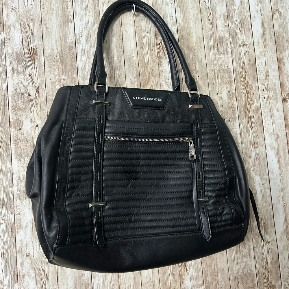 Vintage Steve Madden Y2K large bowler polyurethane purse handbag oversized